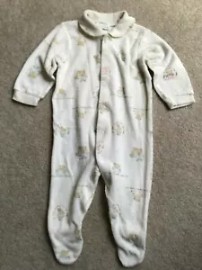 Carters Classics Unisex 1 Piece Cream Footed Sleeper Size 3-6 Mo VGUC - Picture 1 of 3