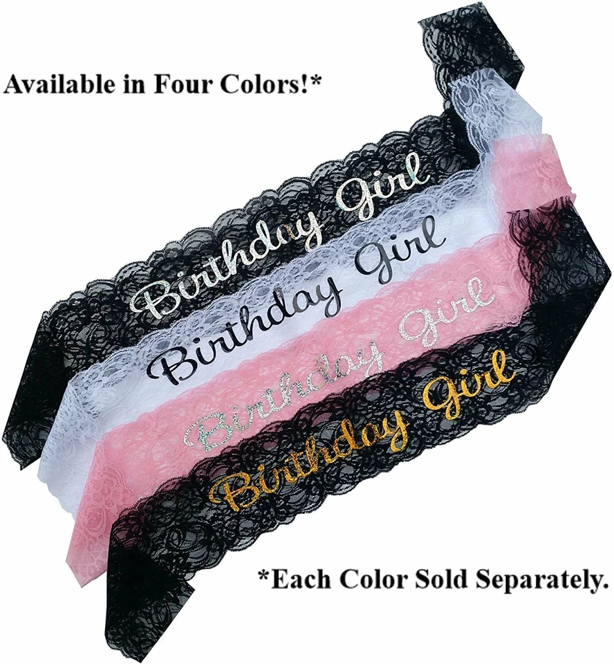 Faixa de renda para menina de aniversário - Ótima para doces 16, 18, 21, 30, 40º aniversário... - Imagem 1 de 1