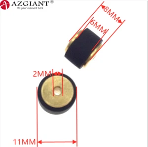 2pcs 11*8*2mm Bronze Hub Pinch Roller Radio Roller Belt Pulley for Akai Sony - Picture 1 of 10