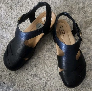 Earth Origins Leather Closed-Toe Sandals - Sierra - Black Size - 7M $65 - Picture 1 of 11