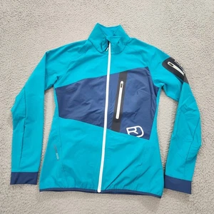Ortovox Jacket Women Medium Blue Full Zip Lightweight Merino Inside Hiking Climb - Picture 1 of 15