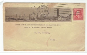 Alliance Clay Products Plant Alliance, Ohio illus. Brief verschickt 1912 - Bild 1 von 2