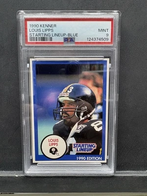1990 Kenner Starting Lineup PSA 9 Louis Lipps Blue Back - Image 1 of 2