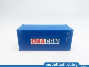 Blauer Märklin 20ft Container "CMA CGM" in 1:87 (H0) aus 47056 - Picture 1 of 5