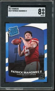 2017 Donruss #327 Patrick Mahomes II SGC 8 NM-MT ROOKIE PAPER QB CHEIFS - Bild 1 von 2