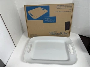 Pampered Chef SIMPLE ADDITIONS 18.75" LG Rectangular Serving Platter 2026 NEW - Picture 1 of 6