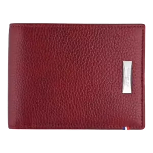 S.T. Billetera de 6 tarjetas de crédito Dupont de cuero granulado con diamante suave roja, 180280 - Imagen 1 de 2