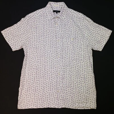 Ted Baker Linen Shirt Size 2 Fits Like XS Regular Fit Purple Polka Dot Funky - Image 1 of 4