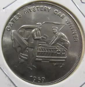 1969 Gates Mystery Car Rubber Company Denver, Colorado Token - #4 CO Colo. - Imagen 1 de 2