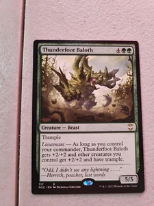 MTG Commander: Streets of New Capenna NCC Thunderfoot Baloth NM Free Shipping - Picture 1 of 2