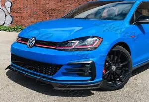 For 14-20 Volkswagen Golf GTI MK7 Carbon Look Front Bumper Splitter Spoiler Lip - Picture 1 of 5