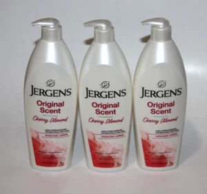 LOT (3) JERGENS ORIGINAL SCENT CHERRY ALMOND SKIN MOISTURIZER BODY LOTION 21 OZ - Picture 1 of 1