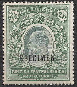 Sg63s 1903 2'6s ÁFRICA CENTRAL BRITÁNICA Rey Eduardo VII overpr. ESPECIMEN - Imagen 1 de 2