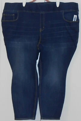  JEGGINGS ANTIGUOS AZUL MARINO ROCKSTAR OSCUROS CINTURA ALTA SUPER AJUSTADOS - 28 PLUS CORTOS Foto 1 de 2