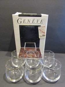 BOHEMIA Genève Cristal de Plomo Fino Juego de 6 Doble Antiguo Moda 10 OZ Caja Original - Imagen 1 de 9