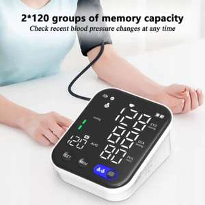 Digital Upper Arm Blood Pressure Monitor Portable Heart Rate Meter W/ MEMORY AU - Picture 1 of 12