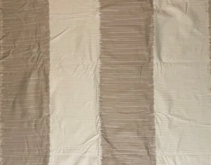 DONGHIA Corona Natural Cream Stripe Quilted Cotton Spun Rayon 5+ yards New - Picture 1 of 5