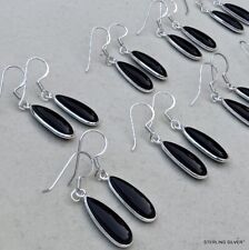 Beautiful Black Onyx Gemstone 925 Sterling Silver Handmade Lot Wholesale Earring