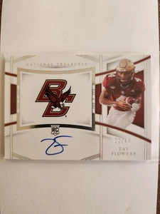 2023 Panini National Treasures College Materials Signatures Zay Flowers /49 - Picture 1 of 2
