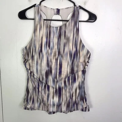 Top de natación Athleta para mujer 38B C cuello alto tazas acolchadas Tankini modesto recorte trasero Foto 1 de 4