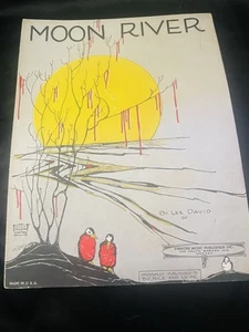 MOON RIVER Music Sheet-1922-LEE DAVID-VAN DOORN MORGAN Birds/Tree/Moon - Picture 1 of 1