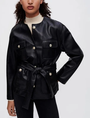 Chaqueta para mujer Maje talla 38 FR/M 4 bolsillos con cinturón MFPBL00573 Foto 1 de 4