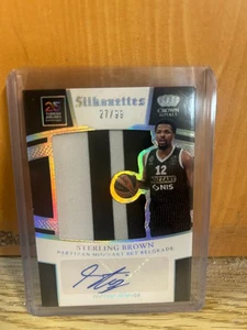 2024-25 Panini Crown Royale Euroleague Sterling Brown 27/99 Silhouettes Auto - Picture 1 of 2