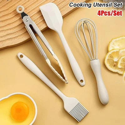 4Pcs/Set Heat Resistant Baking Scraper Spatula Spoon Set  Kitchen Utensil Set - Image 1 of 4