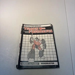  Vintage 1985 RoadBuster Transformers G1 Instruction Manual Booklet By Hasbro - Picture 1 of 16