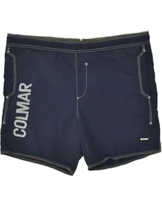 COLMAR Mens Graphic Sport Shorts IT 52 XL Navy Blue Polyester BB01 - Picture 1 of 3