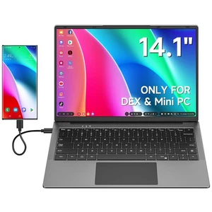 Tragbarer Monitor mit Tastatur, 14,1 Zoll Lapdock Monitor integrierter 5000mAh Bat... - Bild 1 von 7