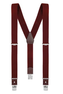 Buyless Fashion Suspenders for Men 48" Elastic Adjustable Straps 1 1/4" Y Shape - Picture 1 of 84