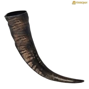 Cuerno de búfalo vikingo para beber cerveza vino hidromiel cuerno de recreación medieval - Imagen 1 de 13