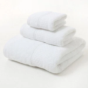 3Pcs Towel Set 100% Egyptian Cotton Soft High Absorbent Face Hand Bath Towels US - Picture 1 of 36