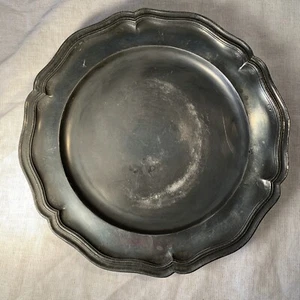 Antique Pewter Plate Marked - Picture 1 of 13