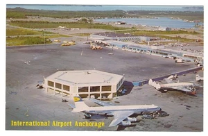 Vintage Anchorage International Airport Alaska Unposted Chrome Postcard - Picture 1 of 2