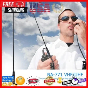 NA-771 SMA Male VHF/UHF 144/430MHz Dual Band Flexible Whip Handheld Antenna - Zdjęcie 1 z 7