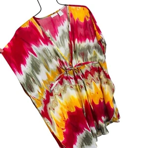 Chicos Poncho Pullover Semi Transparente S/M Blusa Cordón Cuello en V Manga Corta Larga - Imagen 1 de 8