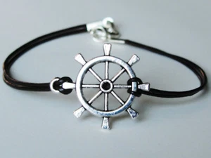 Ship Wheel Bracelet Nautical Bracelet Rudder Bracelet Nautical Jewelry Hunger Ga - Picture 1 of 4