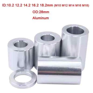 M10~M18 Aluminum Bushing Gasket Flat Washer Unthreaded Spacer Standoff Sleeve - Picture 1 of 6