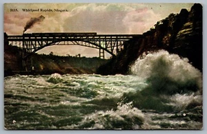 Postcard Niagara Falls Whirlpool Rapids Grand Trunk & Michigan Central Bridge - Bild 1 von 2