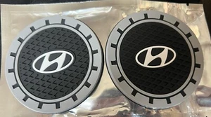 For HYUNDAI LOGO Car Cup Holder Insert Coaster Non-slip Pad Mat CR27 - Picture 1 of 2