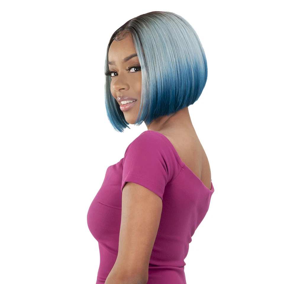 NUEVO NACIDO LIBRE SINTÉTICO ENCAJE MÁGICO FRONTAL I Y PARTE LIBRE PELUCA CORTA BOB - MLI330 Foto 1 de 1