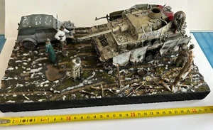 TAMIYA 1/35 diorama invernale panzer + kubelwagen + figùrini leggi inserzione - Foto 1 di 22
