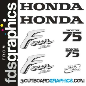 Kit de calcomanías/pegatinas de motor fueraborda Honda BF75 75 hp 4 tiempos - Imagen 1 de 1