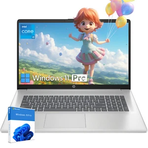 2025 HP 17-cn3003dx Win11Pro core i3 60 Hz 17.3"HD | 32GB RAM-2TB SSD Silver - Picture 1 of 10