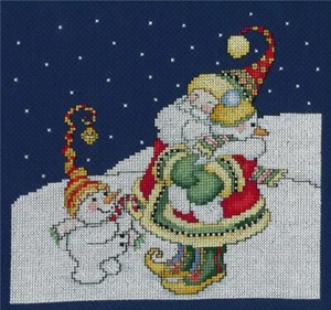 Mary Engelbreit Counted Cross Stitch Pattern Leaflet ~ December Hugs ~ 3480 - Picture 1 of 2