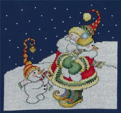 Mary Engelbreit Counted Cross Stitch Pattern Leaflet ~ December Hugs ~ 3480 - Image 1 of 2