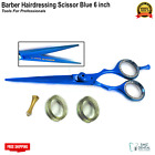 Pro Barber Hair Cutting Scissors Set Blue Shears Barber Salon Hairdressing 6" CE