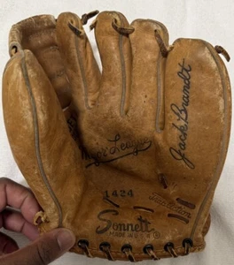 Vintage Rare Sonnett Baseball Glove Mitt PRO Designed Lightning USA Jack Brandt - Bild 1 von 5